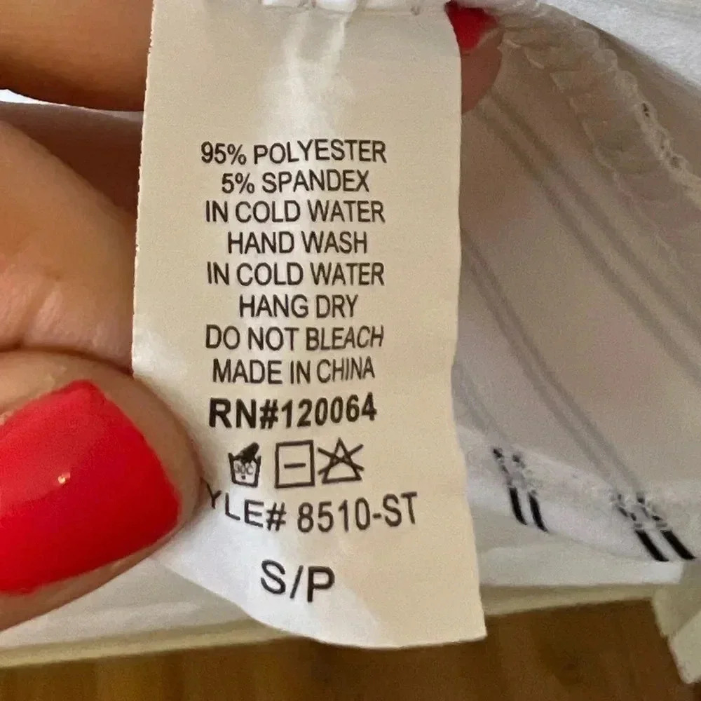 Mind Code White/Black Striped Asymmetrical Bodycon Mini Dress Juniors - Picture 7 of 7